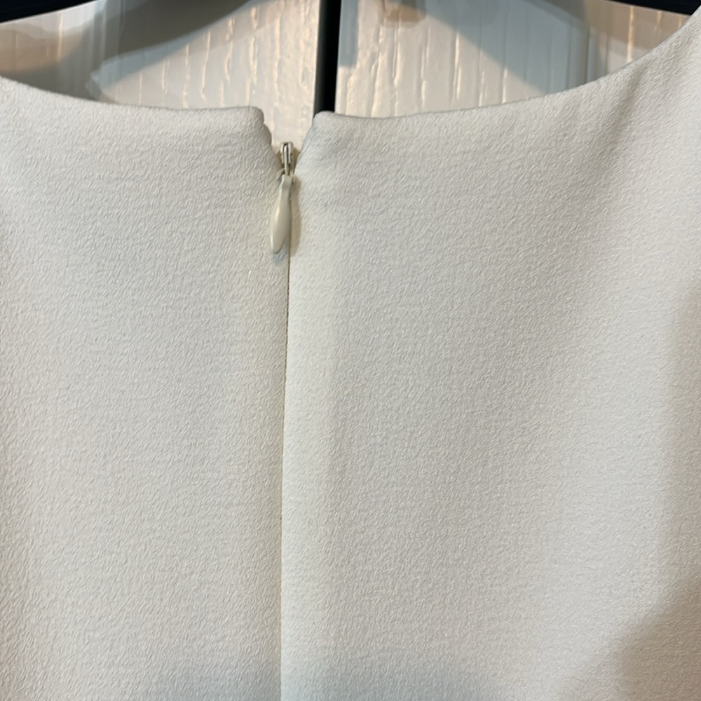 Nine West White Dress with Black Crochet Detail on Sleeves & Hem | Size 14 | NWT - Picture 7 of 16